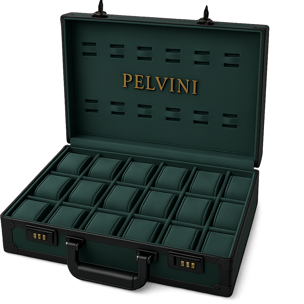 Luxury Pelvani Briefcase - Emerald