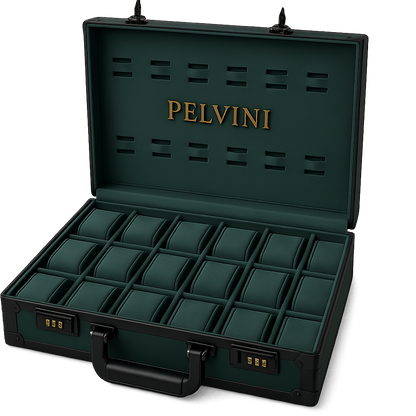 Luxury Pelvani Briefcase - Emerald