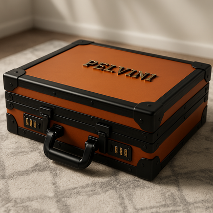 Luxury Pelvani Briefcase - Cognac