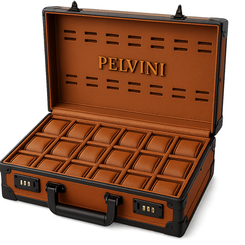 Luxury Pelvani Briefcase - Cognac